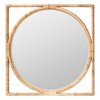 bali & pari Bayan Japandi Natural Rattan Wall Mirror