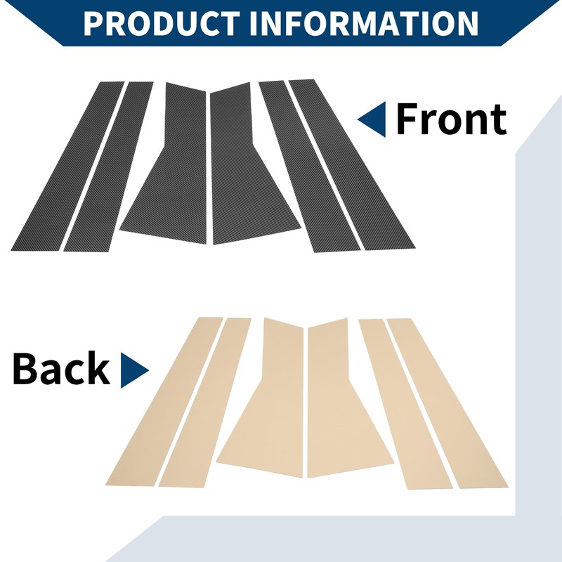 Hihaha Door Pillar Window Trim for Acura MDX 2007-2013 Front