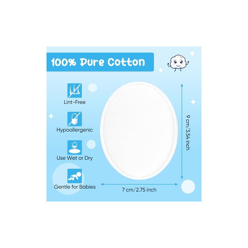 Cottonessence Almohadillas ovaladas de algodón (100 unidades) - 100% algodón