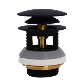 Westbrass Tip-Toe Integrated Overflow Bath Drain, Matte Black, D98R-62