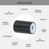 sourcing map 25 x 40mm M8 Thread Female Rubber Mounts,