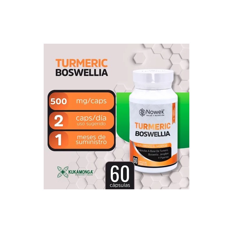Articulaciones, Turmeric (cúrcuma) 60 Cáps 500 Mg | Nowek