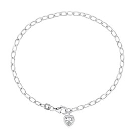 Amor Women's Bracelet 925 Sterling Silver Rhodium-Plated with White Zirconia 19 CM - 392624