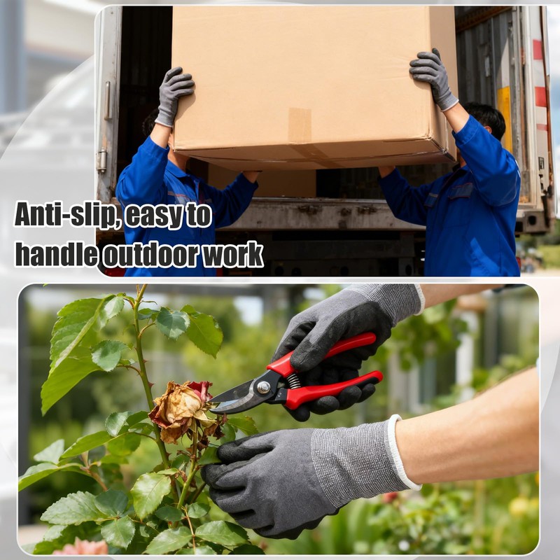 Cutecrop 100 Pairs Work Gloves Nitrile Coated for Men Warehouse