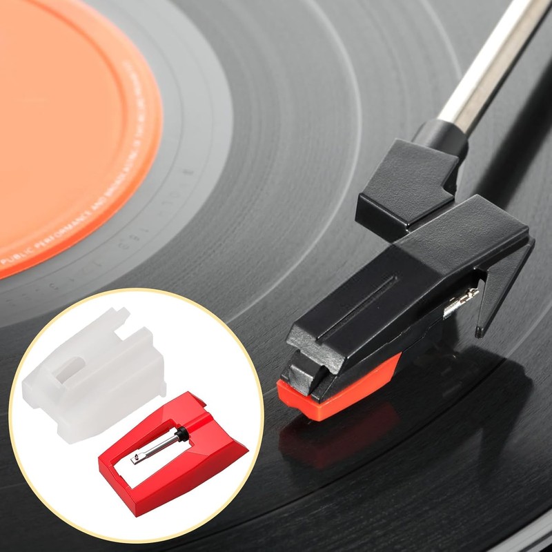 4-Pack Record Player Needles – Turntable Stylus Replacements with Ruby