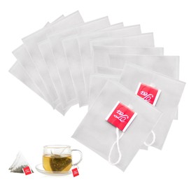 TVETE Tea Packs, Bag Only Tea Pack, Bag Only, With String (100 Pieces, 5.8 x 5.8 inches (5.8 x 5.8 cm), Disposable, Foldable, Small Drawstring Included, Filtered, Sachet, Charcoal Bag, Coffee, Tea