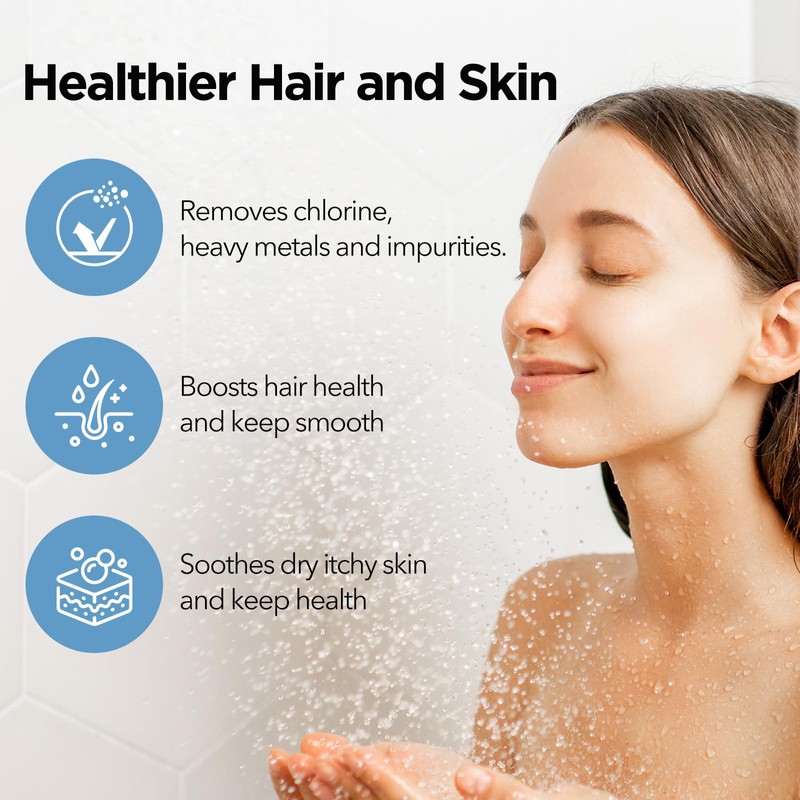 MakeFit Filtered Shower Head - 5 Settings High Pressure Rain