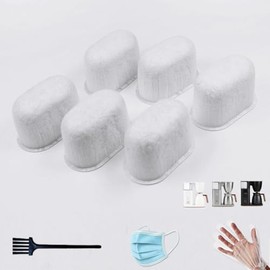 Replacement Water Filter Pod for GE Café Drip Coffee Maker, Compatible with UNIV1CFLTR6PK, Carbon Coffee Filter for Models G7CDABSSTSS, G7CDAASSTSS, C7CDAAS3PD3, C7CDAAS4PW3, 6-Pack