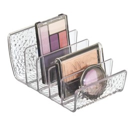 InterDesign Rain Cosmetic Palette Organizer for Vanity Cabinet to Hold Makeup, Beauty Products - Clear