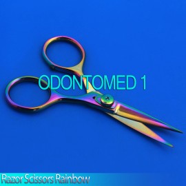 ODM Razor scissors 5" Cvd Rainbow plasma coating extremely sharp fly tying,BTS-38