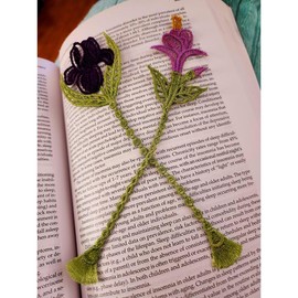 Flower Garden Lace Bookmarks - Quantity: 4 Pack