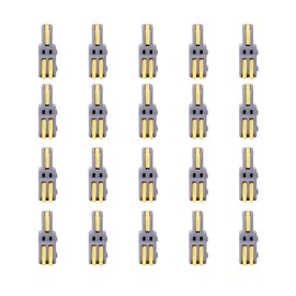 20Pcs 1 to 2 Quick Splitter Wire Terminals, AWG 28-12 Lever Nut Wire Connector (Wire Need Strip), Rated 250V 32A Splicing Connectors (Yellow)