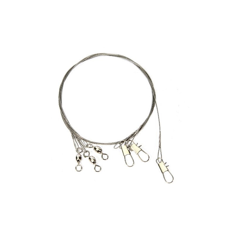 Boone Bright SS 18-Inch Leader (Pack of 3), 20-Pound SILVER