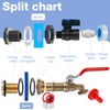 Tujoe 4 Set Rain Barrel Kit Barrel Spigot Kit 3/4