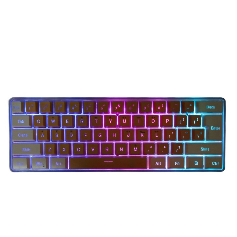 Gaming Keyboard USB 61 Keys Contrast Color RGB Light Key