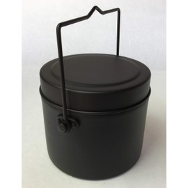 Maekawa Metal Barbecue Supplies, Black, Width 7.1 x Depth 6.1 x Height 5.2 inches (18 x 15.5 x 13.3 cm), Round Rice Cook for 4