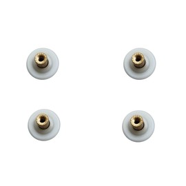 HEGAPRO Universal castors, ball bearing castors for sliding or shower doors, 28 mm diameter, 20 mm height, 4 pieces, steel, nylon tread, up to 15 kg load capacity
