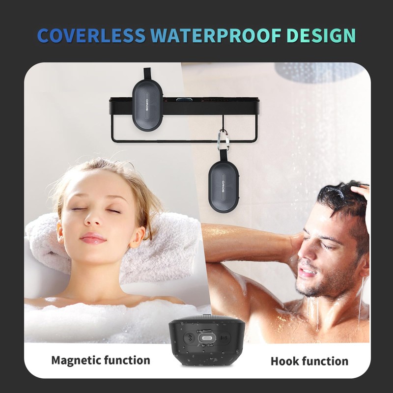 SOWO Wireless Portable Small Speaker, Ultra Magnetic Bluetooth Speaker for