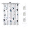 Gran compañía Cortina Baño Lavable Tela Impermeable Con Diseño+12 Ganchos