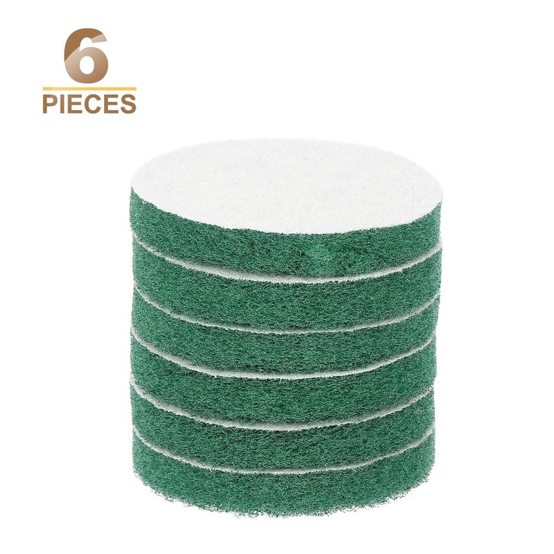 sourcing map 6pcs Scrubber Scouring Pads 180 Grits 3 Inch