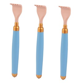 Baluue 3pcs Extendable Handheld Back Scratcher for Itch Relief Portable Telescoping Design for Hard Reach Areas Safe and Comfortable Grip Multi-purpose Use for Back Hands and Feet