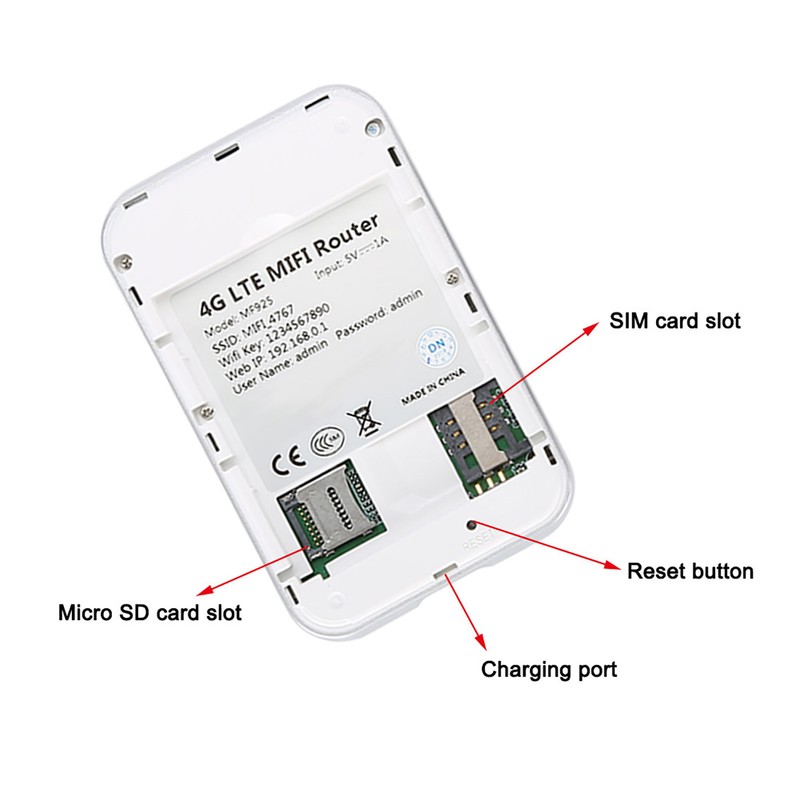 MF925 4G LTE Wireless Router WiFi Box Data Terminal Box