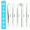 Veraly Set Herramientas Dentales Acero Inoxidable Con Estuche 5pz F