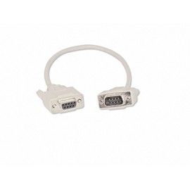 YCS basics 1 Foot DB9 9 Pin Serial / RS232 Male/Female Extension Cable