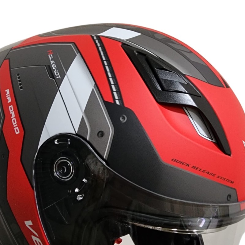 Vega Holeshot Full face Helmet (X-Small, Air Droid Red)