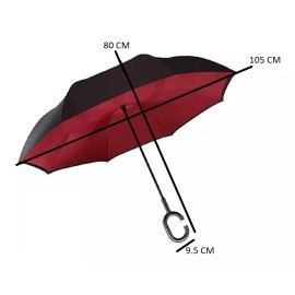 Others Paraguas Sombrilla Reversible Colores Lisos Lluvia Sol
