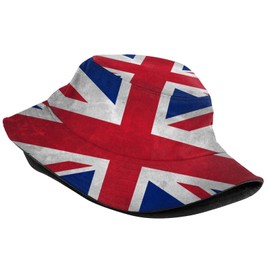 Cute British Flag Bucket Hats Fashion Sun Cap Packable Outdoor England Patriotic Fisherman Hat for Women Men