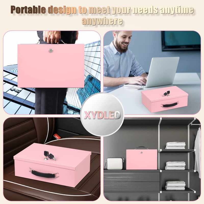 xydled Fire Resistant Safe Fire Safe Box with Key Lock