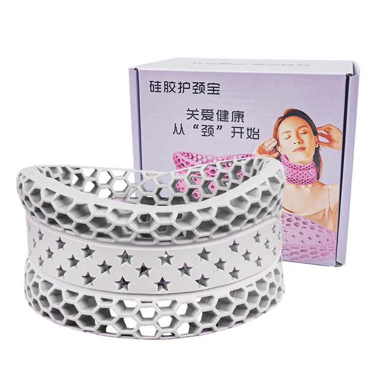 LANYANZI Cervical Collar Brace, Silicone Cervical Collar, Breathable Adjustable Neck