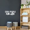 Vinyl Wall Art Decal - Cool People Smile - 10"