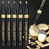 KERIFI Liquid Gold Chrome Markers, Supper Golden Metallic Paint Pens,