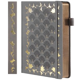 TIEFOSSI Bullet Dot Journal, Vintage Notebook for Women and Men, 160 g/m², 192 Premium Pages, A5 Hardcover Notebook as a Gift, for Daily Writing in Travel Agency