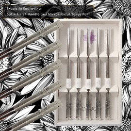 BALWOO Chopsticks [Made in Korea][5 Sets] 430 Premium Stainless Steel Chopsticks, Chopsticks Flatware, Mukbang Kitchen Utensil, Cutlery Silverware Stainless Tableware Metal Chopsticks (Sunflower)