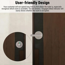 Telituny Bolt Latch Indicator, MY-402 Bathroom Toilet WC Indicator Privacy Dead Bolt Door Lock Vacant Engaged for Home Bathroom Public Toilets