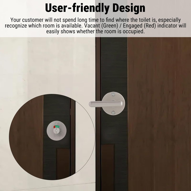 Telituny Bolt Latch Indicator, MY-402 Bathroom Toilet WC Indicator Privacy