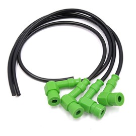 sourcingmap 4Pcs 90 Degree Motorcycle Engine Spark Cap Ignition Wire Cable Green