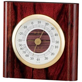 enpekkusu Weather Meter, Temperature and Humidity Meter, Room Place Guide Hygrometer Hanging Unisex Made in Japan Brown TM – 713
