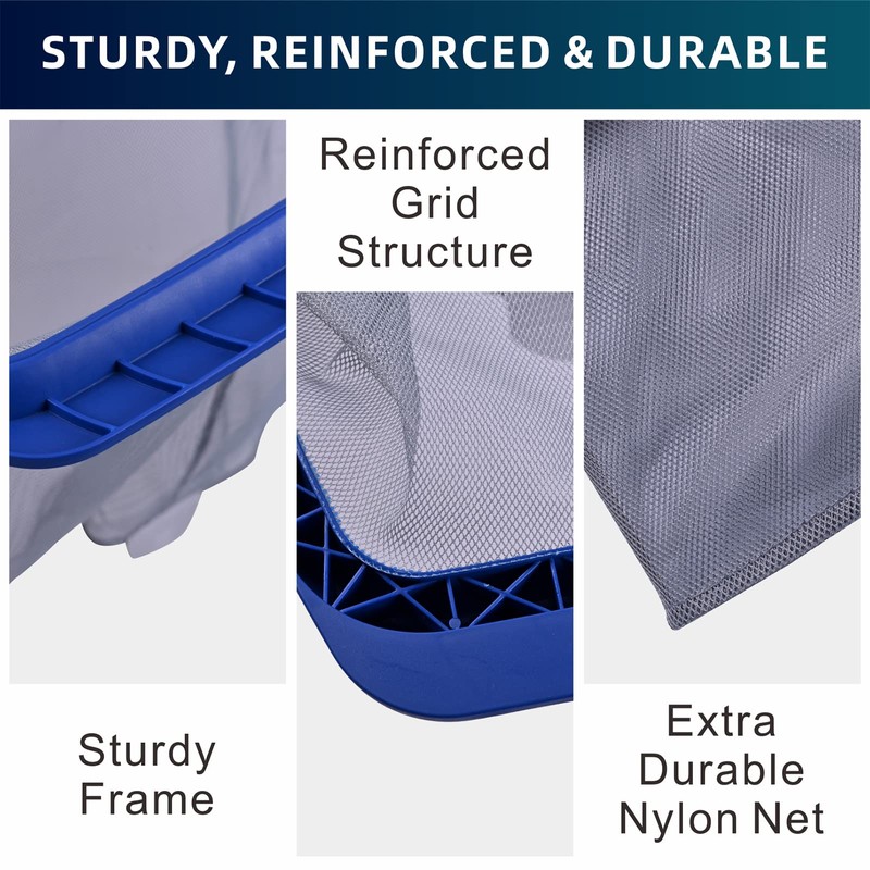POOLAZA Pool Skimmer Net, Larger Capacity Pool Net Skimmer with