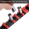 sourcing map Socket Organizer 3/8" Drive x 15 Clips Portable