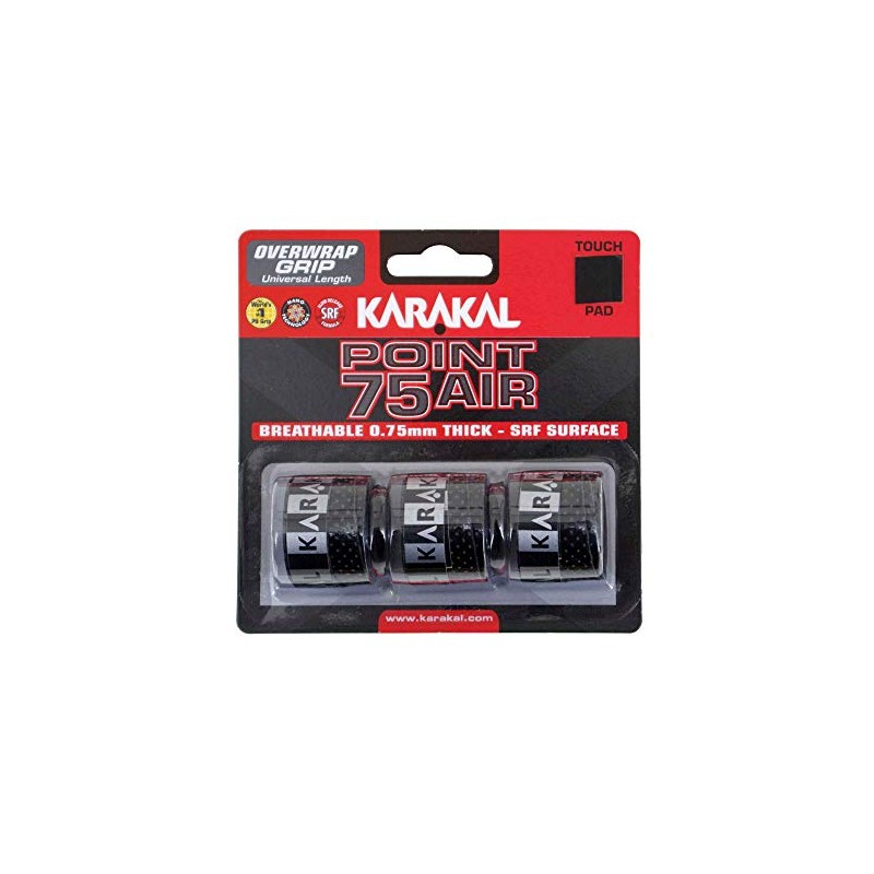 Karakal Point 75 Air Overwrap Grip - Pack of 3,