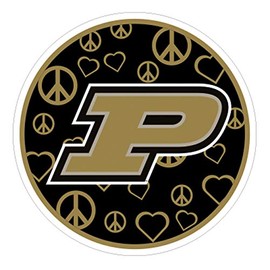 Craftique Purdue Decal (Peace Love P Decal (4''), 4 in)