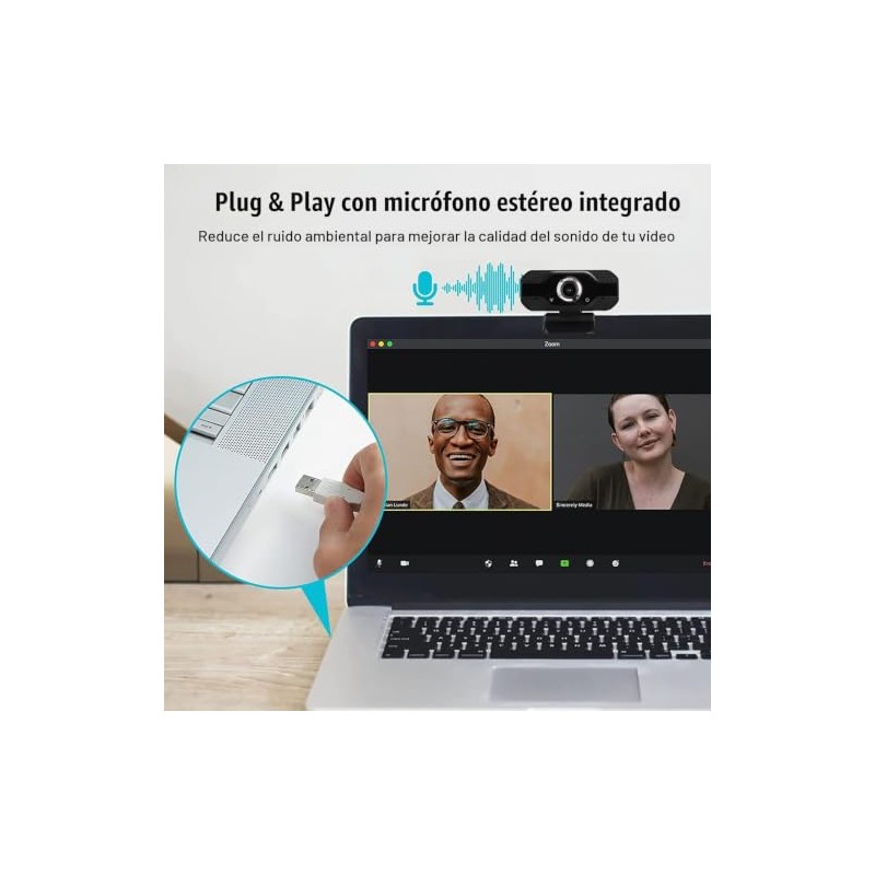 Zopsc 1080P Computadora de Escritorio Cámara HD Cámara Web USB