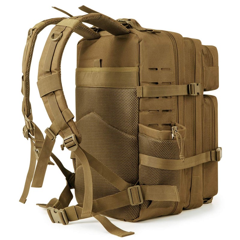 QT&QY Military Tactical Backpacks For Men Molle Daypack 45L Large