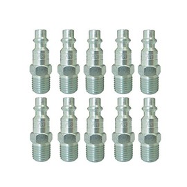 TOPRING 20.242 Quick-Connect Plug, 1/4 Industrial Interchange Profile, 1/4(M) NPT for Pneumatic Air Compressor, Hose or Tool, Pack of 10, Series 20