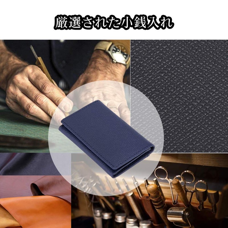 LUCKYSGY Coin Purse, Men's, Genuine Leather, Women's, Wallet, Small, Box