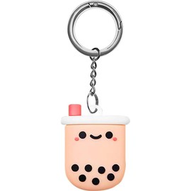 SaharaCase Hang Case for AirTag with Carabiner Clip [Shockproof Bumper] Rugged Protection Antislip Grip - Pink and Black